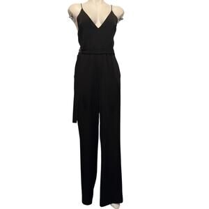 Alexis Black Wide Leg Backless Jumpsuit Size Medium